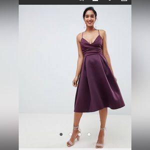 ASOS DESIGN Scuba Cami Prom Midi Dress